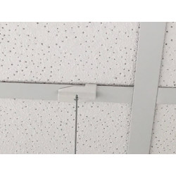 Clip blanc de fixation sur faux plafonds - Signalétique Affichage Magasin Boutique