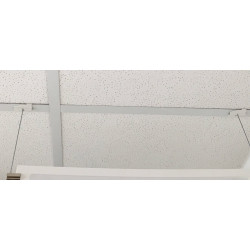 Clip blanc de fixation sur faux plafonds - Signalétique