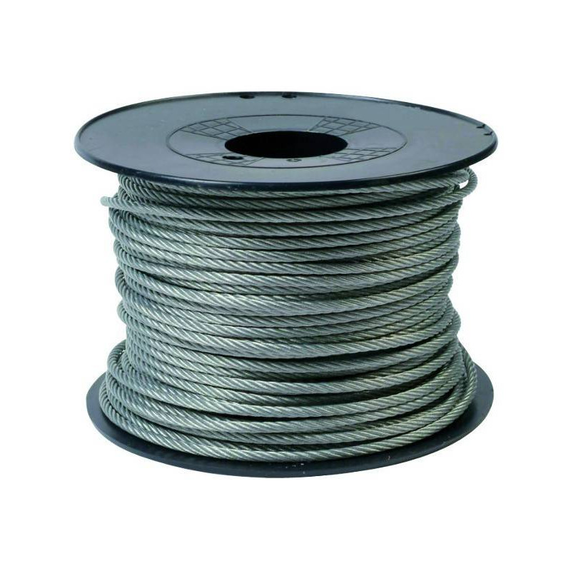 Câble type 7x7 inox en bobine - Accrochage câbles et cimaises Câble type 7x7 inox en bobine - Accrochage câbles et cimaises