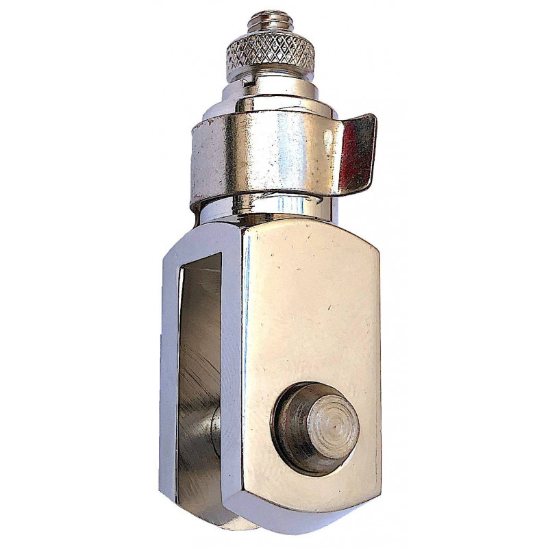 Coulisstop à chape avec molette de sécurité - Accrochage câbles et cimaises Coulisstop à chape avec molette de sécurité - Accrochage câbles et cimaises