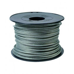Câble acier galvanisé - 7x7 - en bobine - Accrochage par câbles