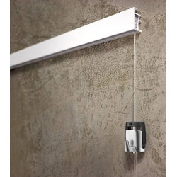 Cimaise murale R20 Newly ™ - Accrochage câbles et cimaises