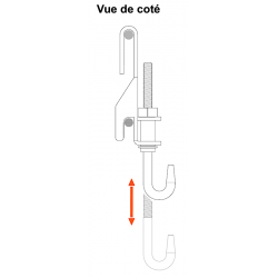 Crochet de réserve Réglable GXR180 - Crochets et platines MRT