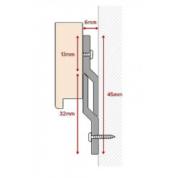 Rail aluminium Z BAR - Fixation directe au mur