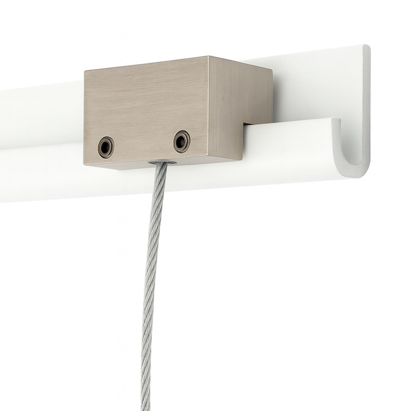 Attache de compatibilité câble/rail J - Cube 2.5 - Accrochage câbles et cimaises Attache de compatibilité câble/rail J - Cube 2.5 - Accrochage câbles et cimaises