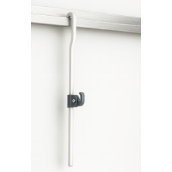 Tige Aluminium Coudée 4x4 mm pour Rail J - Accrochage câbles et cimaises