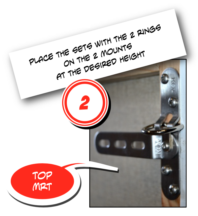 Installation of the MRT holding device set Step 2